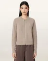 Allsaints Effie Alpaca-blend Cardigan In Neutral