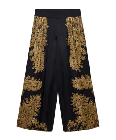 Allsaints Elastic Waist Casual Pants In Gold