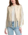 Allsaints Elias Astral Leather Tassel Gilet In White