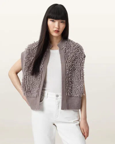 Allsaints Elias Vest In Brown