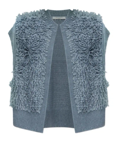 Allsaints Elias Knitted Vest In Blue