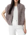 Allsaints Womens Taupe Brown Elias Relaxed-fit Textured Knitted Gilet Xs In Brown