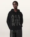Allsaints Ella Oversized Talon Hoodie In Black