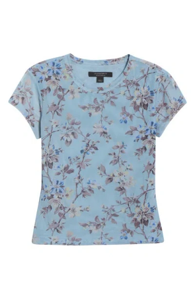 Allsaints Ellie Floral Mesh T-shirt In Multi