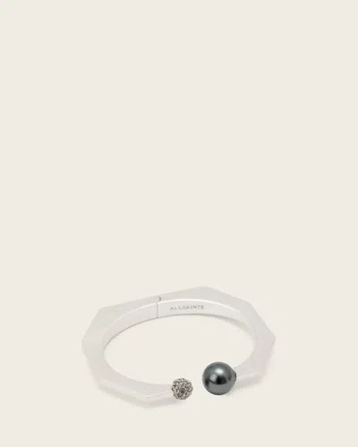 Allsaints Ellie Hex Bracelet In Metallic