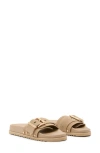 Allsaints Ellie Stud Slide Sandal In Sand Brown