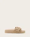Allsaints Ellie Stud Slide Sandal In Sand Brown