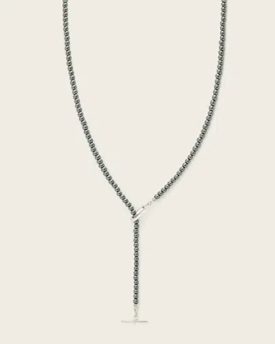 Allsaints Ellie Y Shape Necklace In Silver