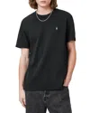 Allsaints Ellis Waffle Knit Cotton T-shirt In Jet Black