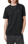 Allsaints Ellis Waffle Knit Cotton T-shirt In Jet Black