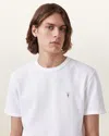 Allsaints Ellis Waffle Texture Crew Neck T-shirt In Chalk White