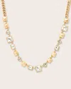 Allsaints Elora Hexagon Chain Necklace In Warm Brass