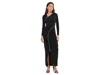 Allsaints Womens Black Elsie Zip-detail Stretch-woven Maxi Dress In Black