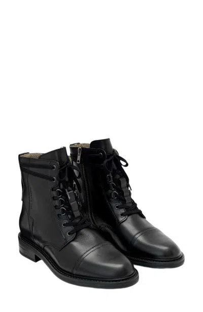 Allsaints Elspeth Leather Boot In Black