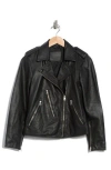 Allsaints Elva Leather Biker Jacket In Black