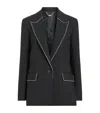 Allsaints Atlas Embellished Trim Blazer In Black