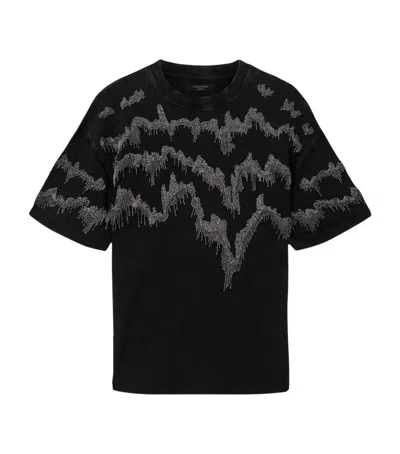 Allsaints Embellished Maia Etta T-shirt In Black