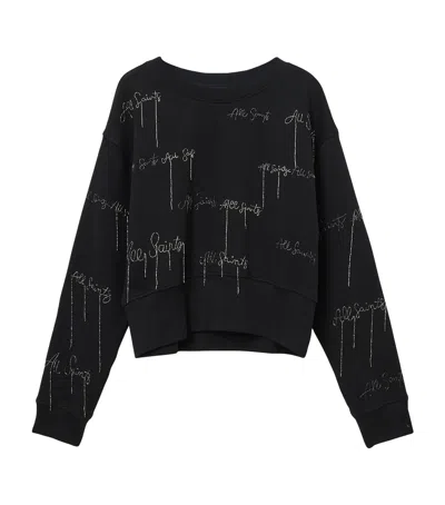 Allsaints Embellished Separo Sweatshirt In Black