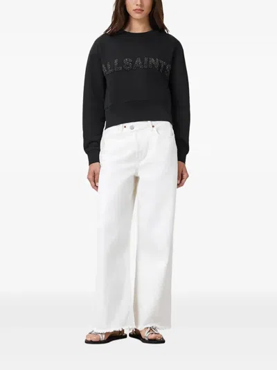 Allsaints Embellished Sweatshirt In Black