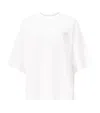 Allsaints Womens White Under Amelie Logo-embroidered Relaxed-fit Cotton T-shirt In White