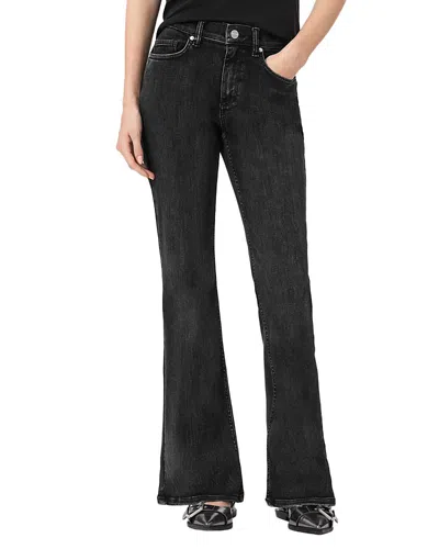 Allsaints Ember High Rise Stretch Bootcut Jeans In Washed Black