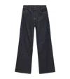 Allsaints Womens Raw Indigo Blu Ember Flared-leg Denim Jeans In Blue