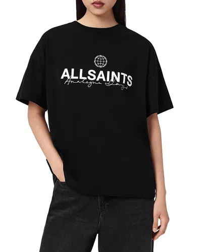 Allsaints Emblem Avri T-shirt In Black