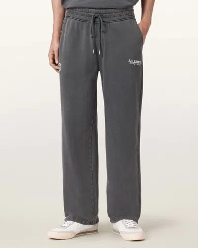 Allsaints Emblem Straight Leg Sweatpants In Black