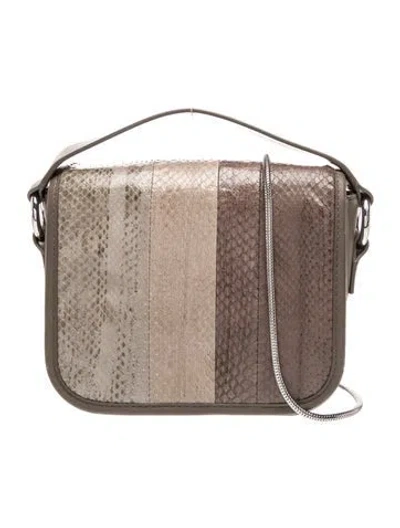Pre-owned Allsaints Embossed Leather Crossbody Bag In Brown