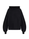 Allsaints Womens Black Artia Logo-embroidered Cotton Hoody In Black