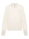 Allsaints Statten Regular Fit Polo Collar Sweater In Neutral