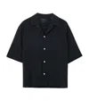 Allsaints Embroidered Rialto Shirt In Blue