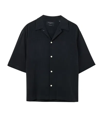 Allsaints Embroidered Rialto Shirt In Black