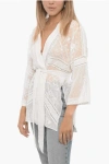 ALLSAINTS EMBROIERED CARINA KIMONO WITH BELT