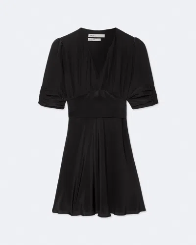 Allsaints Ena Silk Mini Dress In Black