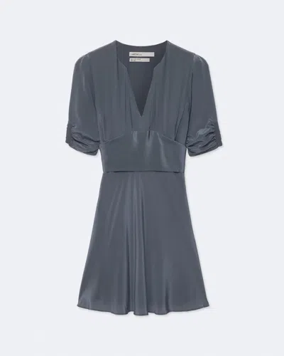 Allsaints Ena Silk Mini Dress In Gray