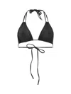 Allsaints Erica Halter Neck String Bikini Top In Black