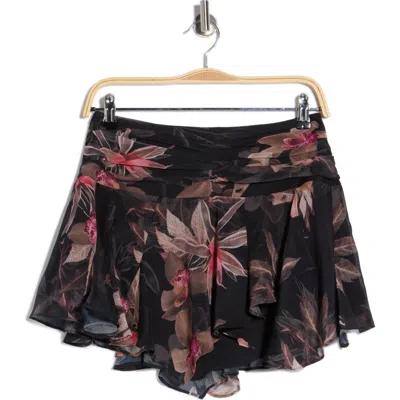 Allsaints Erica Floral Miniskirt In Black