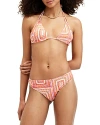 Allsaints Erica Luisa Halterneck String Bikini Top In Luisa Orange