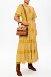 Allsaints Lace Detail Maxi Dress In Yellow