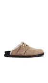 Allsaints Eris Suede Mule In Taupe Grey