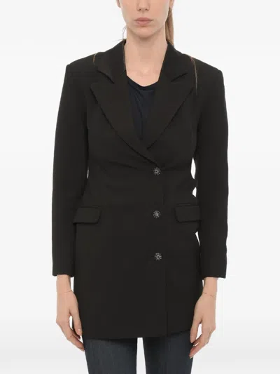 Allsaints Erykah Double-breasted Blazer In Black