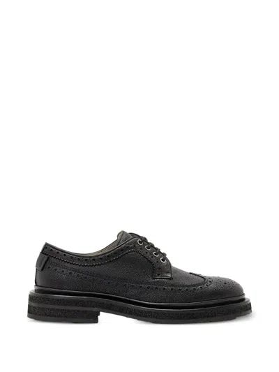 Allsaints Escher Brogue Lace-up Shoes In Black