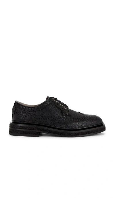 Allsaints Escher Brogue Shoe In Black