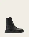 Allsaints Escher Lace Up Leather Boots In Multi