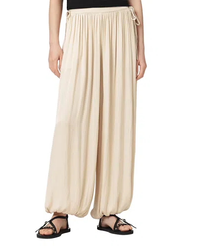 Allsaints Eshe Baggy Fit Satin Pants In Neutral