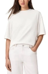 Allsaints Esme Amelie Crochet Heart Back T-shirt In White