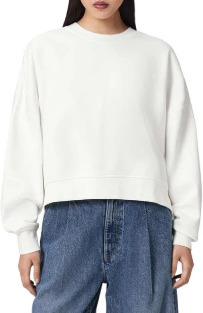 Allsaints Esme Pippa Crochet Heart Back Sweatshirt In White