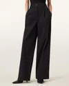 Allsaints Essen Stretch Cotton Pants In Black