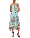 Allsaints Essey Senja Sleeveless Hi-low Dress In Blue/green/pink In Multi